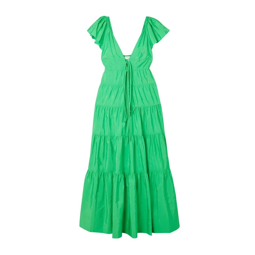 A.L.C. Tiered Green Luca Maxi Size 2 Dress NWT